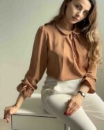 شومیز مدل B قهوه ای - Image 2