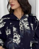 شومیز تیدا سرمه ای وستای | کد T002 - Image 4