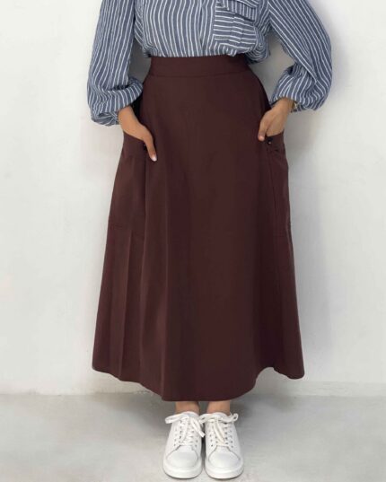 دامن خرداد قهوه ای | K003