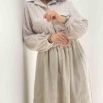 دامن لینن لمه