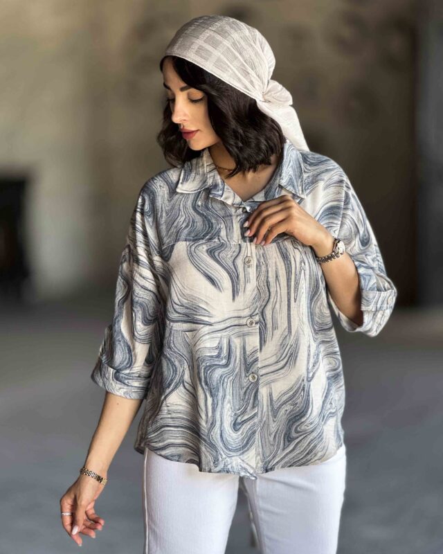 شومیز موج آبی 1