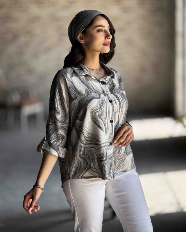 شومیز موج طوسی 1