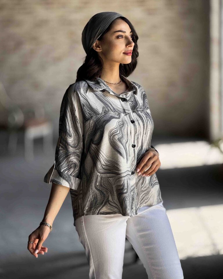 شومیز موج طوسی 1