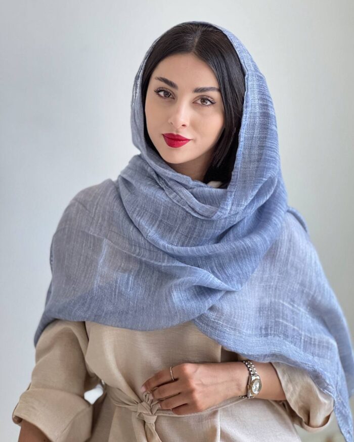 Blue denim Elora shawl