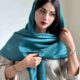 Blue green crystal shine scarf