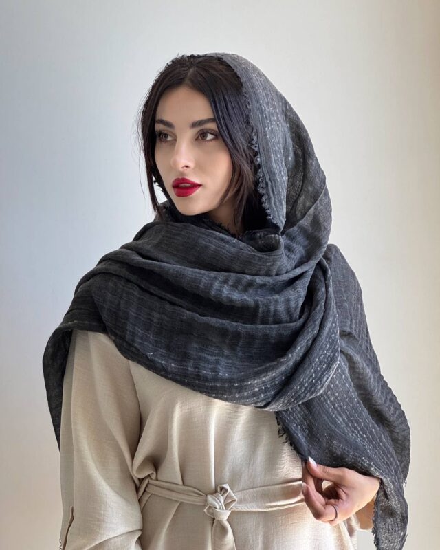 Charcoal Florentine Shawl