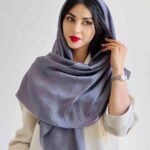 روسری کریستال شاین طوسی