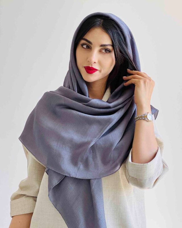 Crystal Shine Gray Scarf