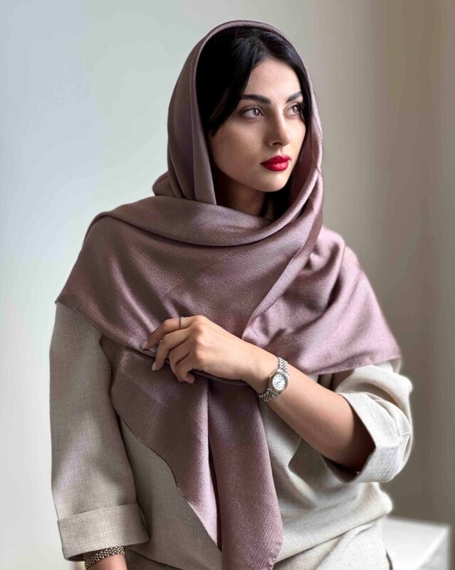 Khaki Rose Crystal Scarf