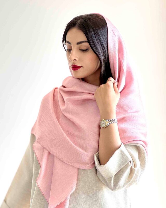 Pink Crystal Shine Scarf