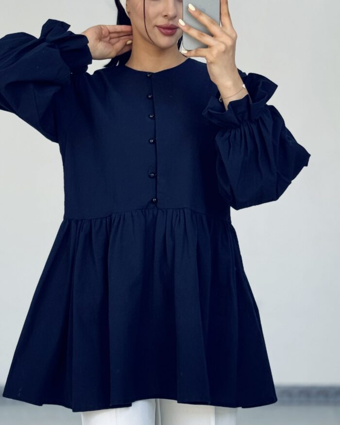 مانتو عروسکی سایان سرمه ای 1 scaled