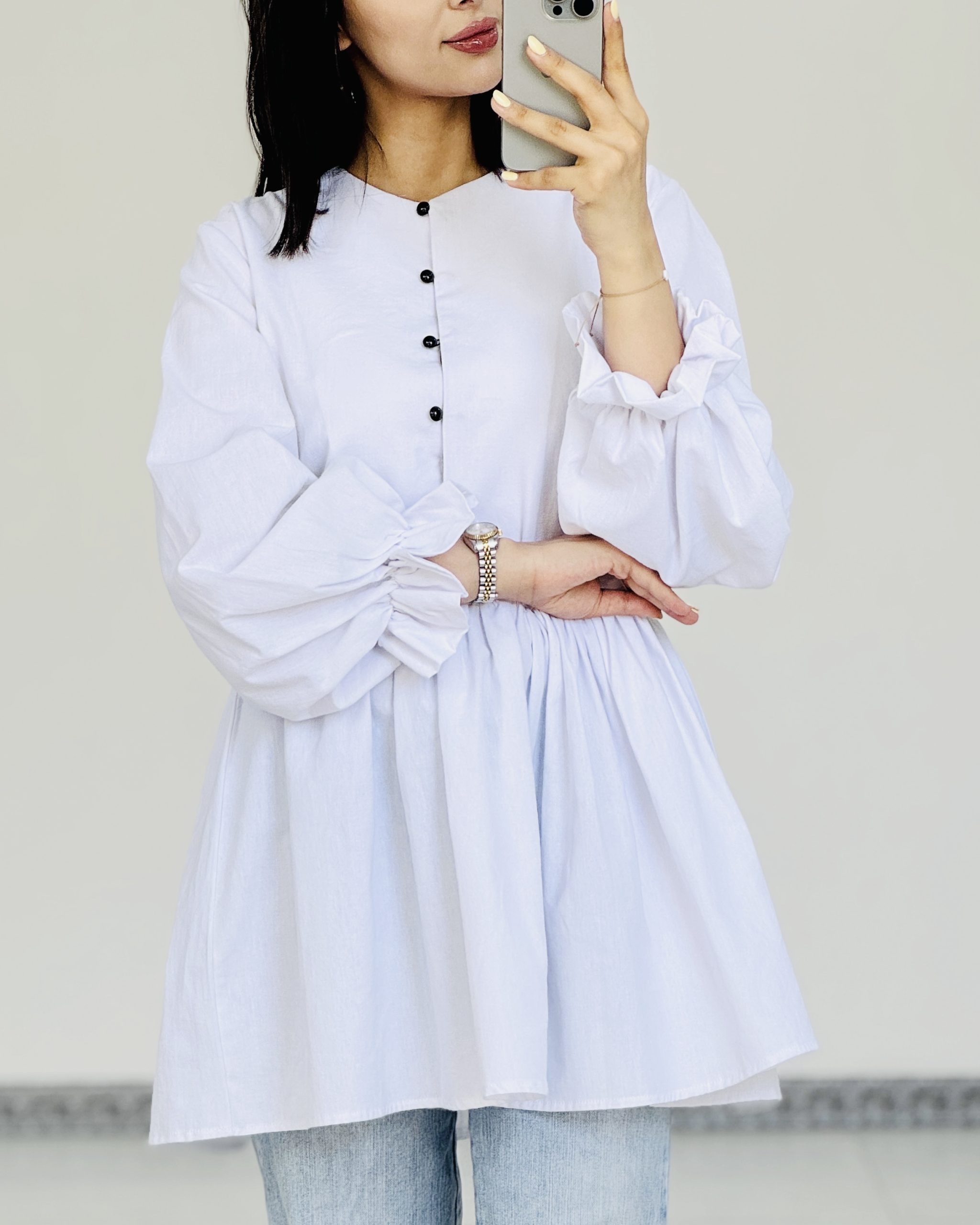 مانتو عروسکی سایان سفید (1) مانتو عروسکی سایان سفید 1 scaled