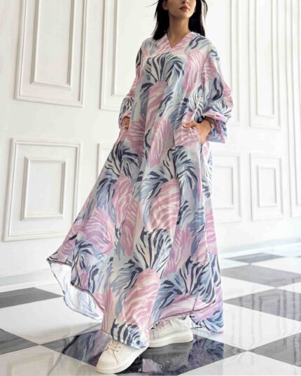 پیراهن سوپر کلوش زبرا پینکی