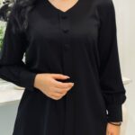 شومیز سه دکمه مشکی