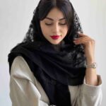 روسری رز رنگ مشکی