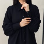 شومیز پونژه رنگ مشکی