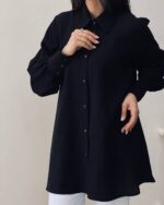 شومیز پونژه رنگ مشکی - Image 2