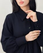 شومیز پونژه رنگ مشکی - Image 3
