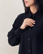 شومیز پونژه رنگ مشکی - Image 4