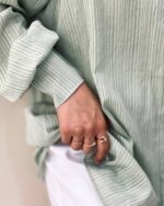 شومیز پاستلی رنگ سبز - Image 3