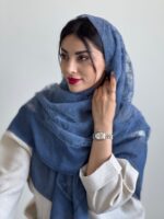 روسری پیچک رنگ آبی - Image 2