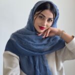روسری پیچک رنگ آبی