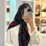 روسری کلاسیک ابریشم کد 670