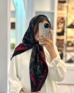 روسری کلاسیک ابریشم کد 670